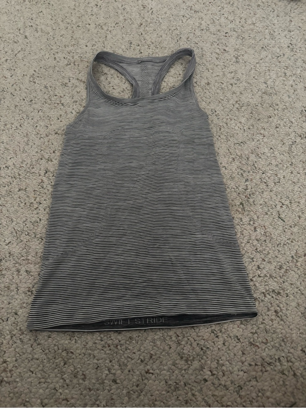 Lululemon Black & White striped tank top